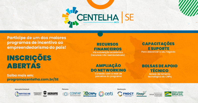 Empreendedorismo: Programa Centelha de Sergipe continua com inscrições abertas